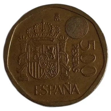 500 Pesetas, 1987 and 1994, Aluminium-bronze, VG