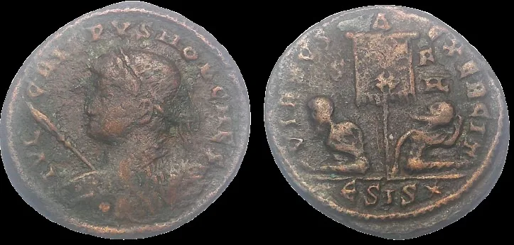 Roman: Crispus as Caesar 316-326 AD (Struck 320 AD) AE 19.3mm 2.39GM Follis, Siscia mint