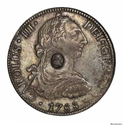 1797 Great Britain, George III Emergency countermarked Dollar, toned gVF & EF