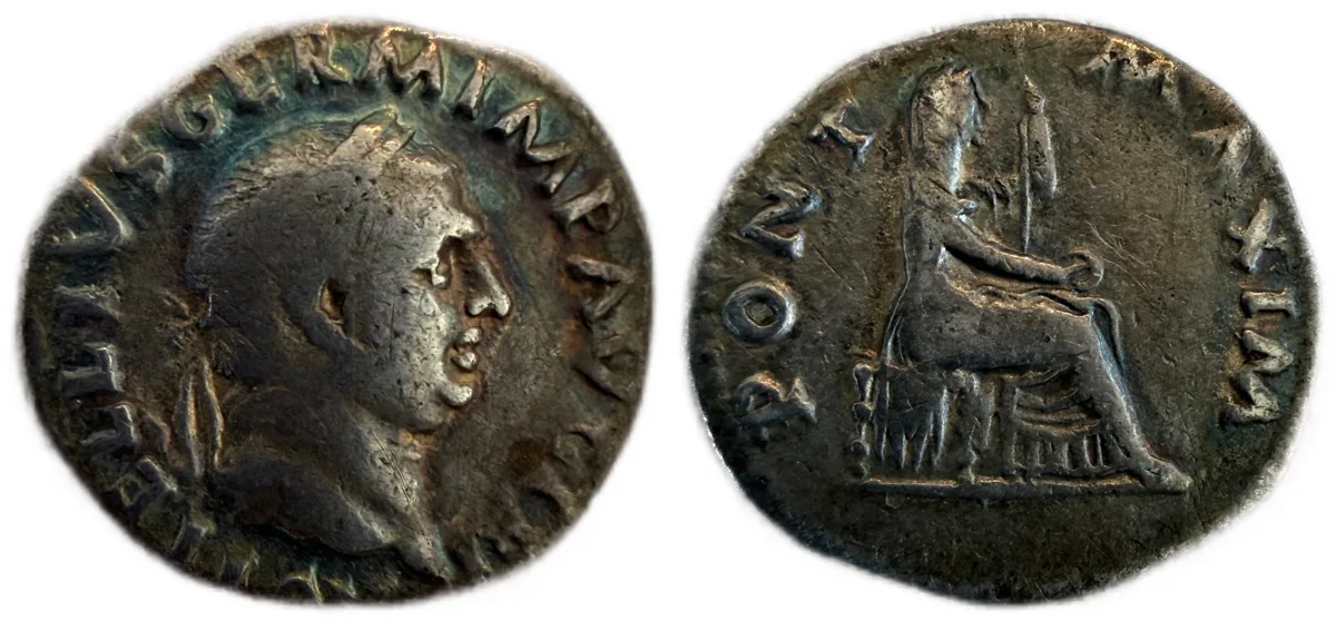 ROMAN EMPIRE. Vitellius. Silver Denarius, AD 69. Rome.