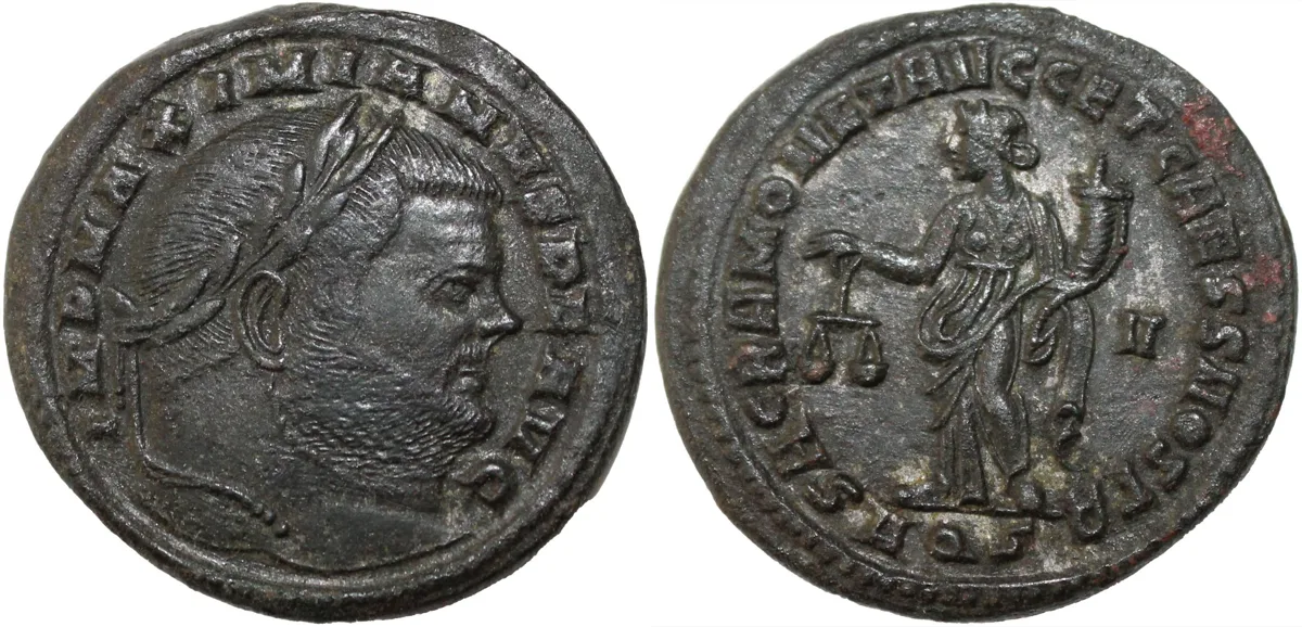 Nummus of Maximian Hercule (AE1), Aquileia, c. 301
