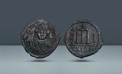 Byzantine Empire, Syria. Maurice Tiberius, 582 - 602 AD  Antioch, c. 582/3 (RY 1)