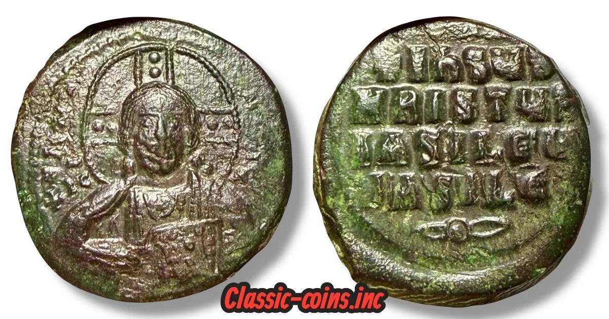 Byzantine Empire, Anonymous Class A3 Follis, Basil II / Constantine VIII Circa 1