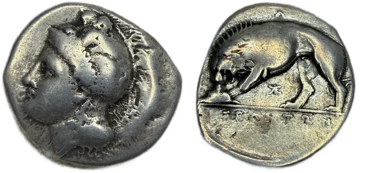 LUCANIA, Velia. Circa AR Nomos 334-300 BC