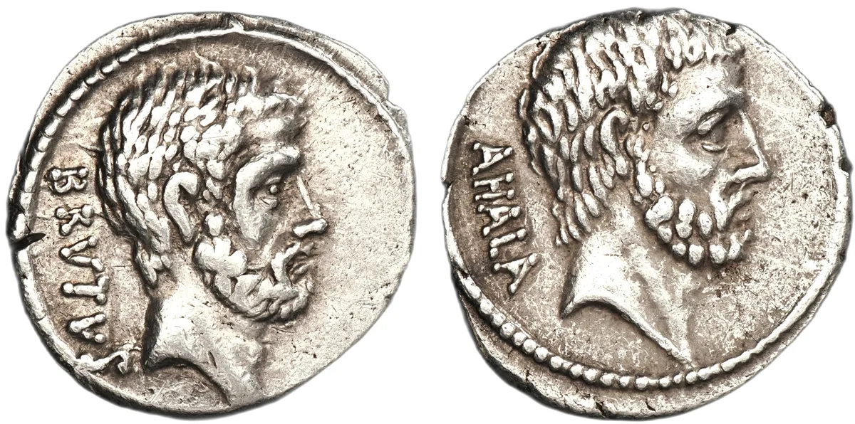 M. Junius Brutus. 54 BC. AR Denarius