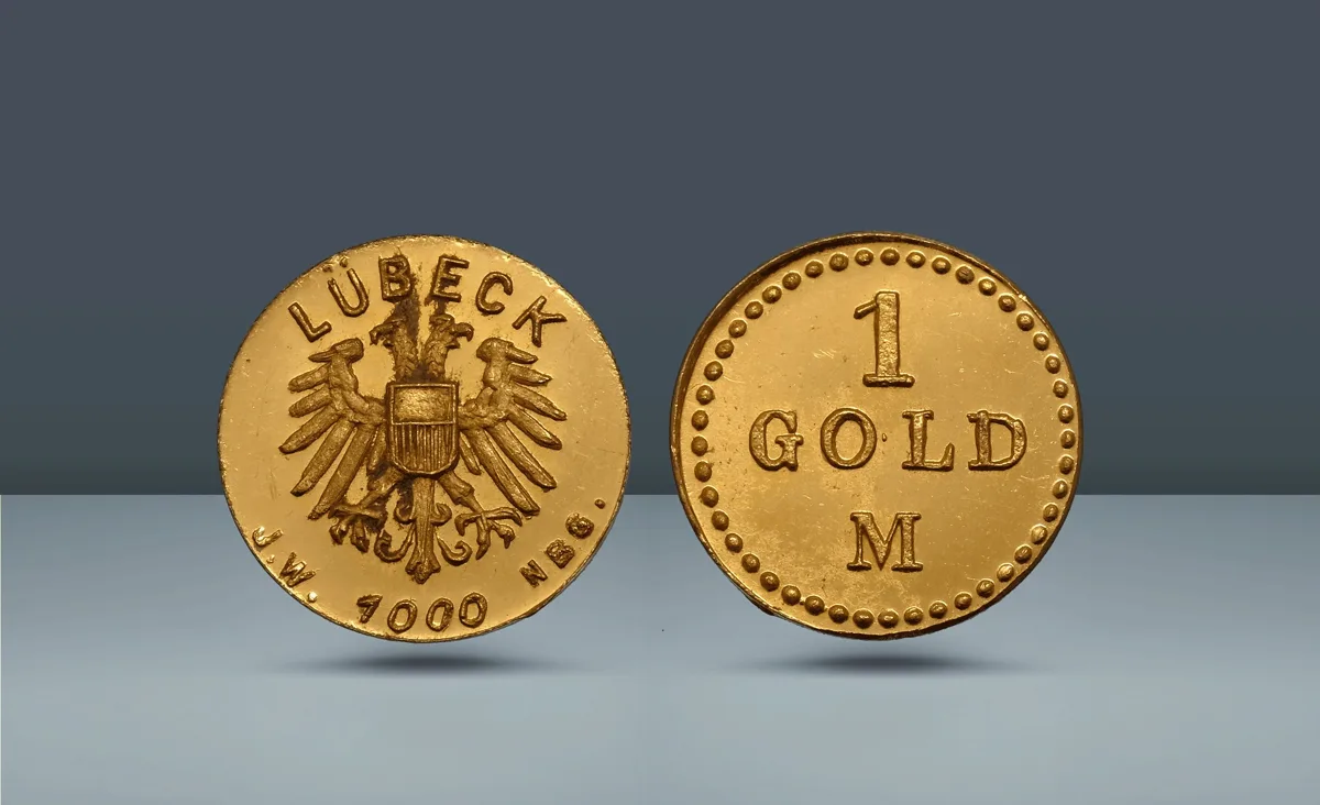 GERMANY, Lübeck Stadtwappen. Dies by Josef Wild, Nürnberg, 1924