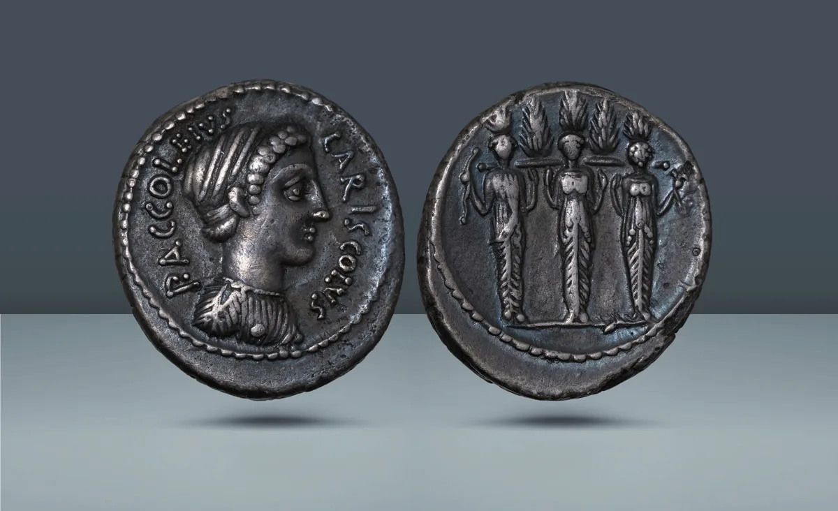 Roman Republic, Italy. P. Accoleius Lariscolus, Rome, c. 41 BC