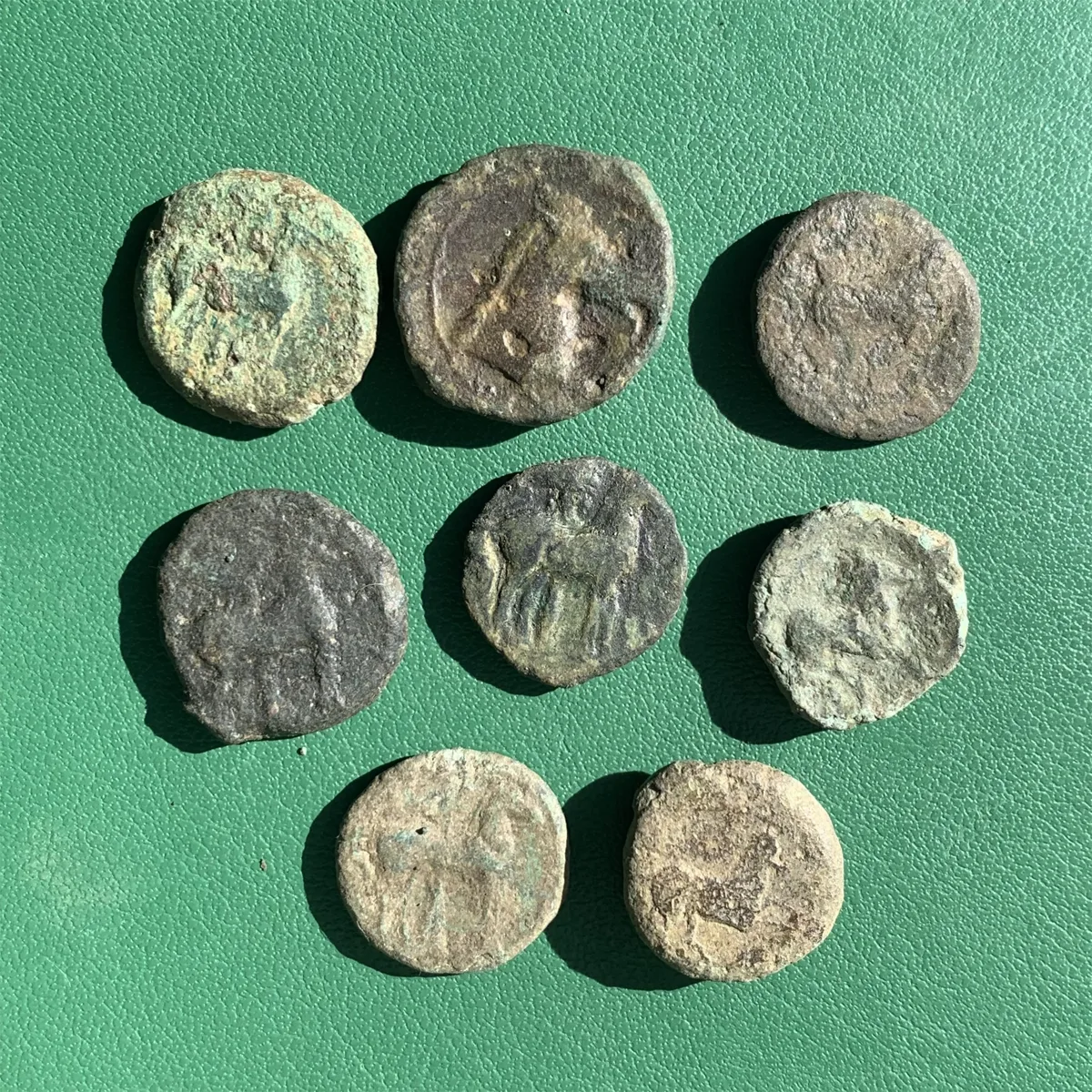 Lot of 8 greek bronze coins