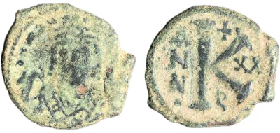 Maurice Tiberius - Half Follis - Antioch (Theoupolis) - SB 535