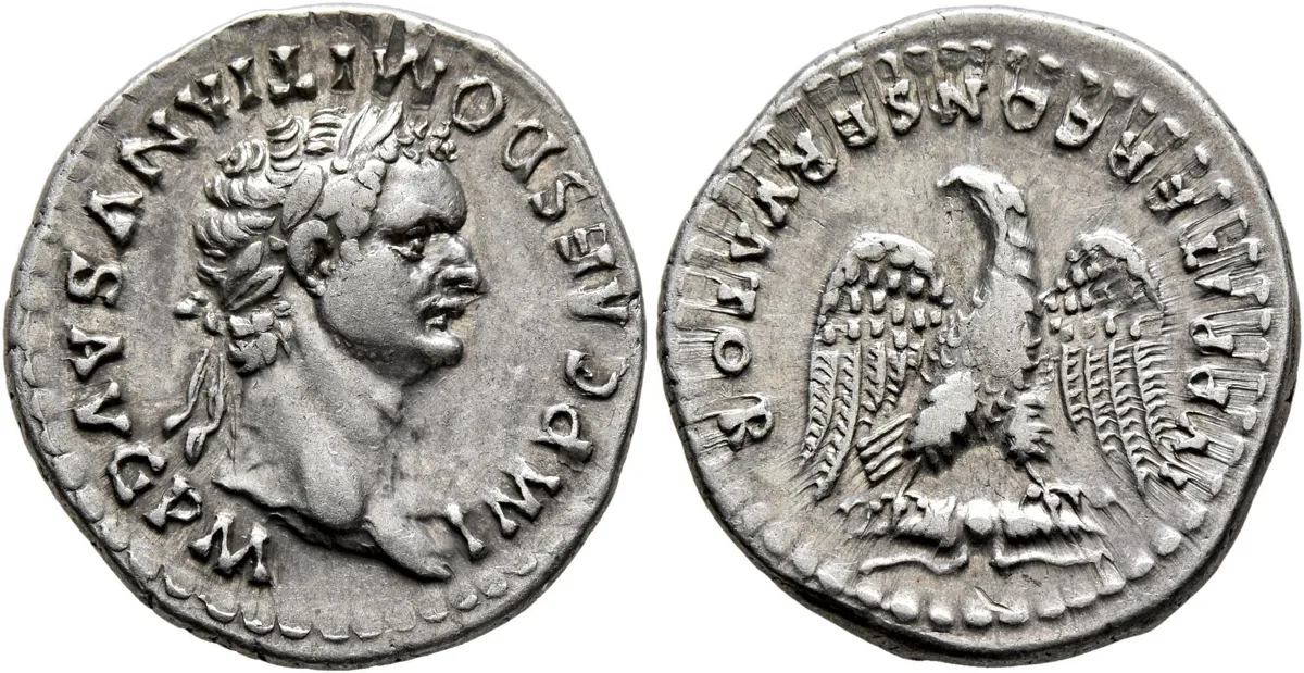 Domitian (as Augustus), A.D. 81-96. Denarius, Rome, A.D. 82-83