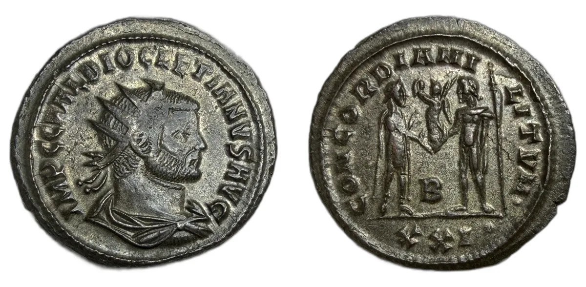 Diocletian, 284-305 Antoninianus Siscia circa 293-295, billon