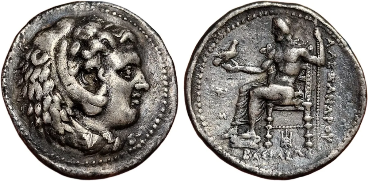 Alexander III AR Tetradrachm, Babylon, 330–320 BC, Price 3673