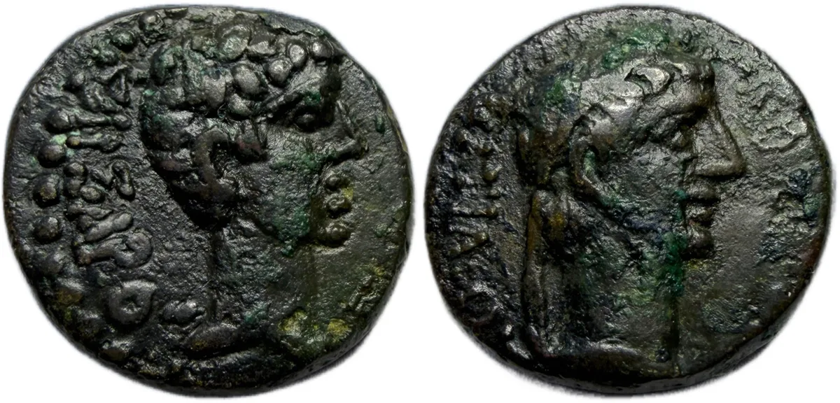 KINGS OF THRACE. Rhoemetalkes I with Augustus, c. 11 BC-AD 12
