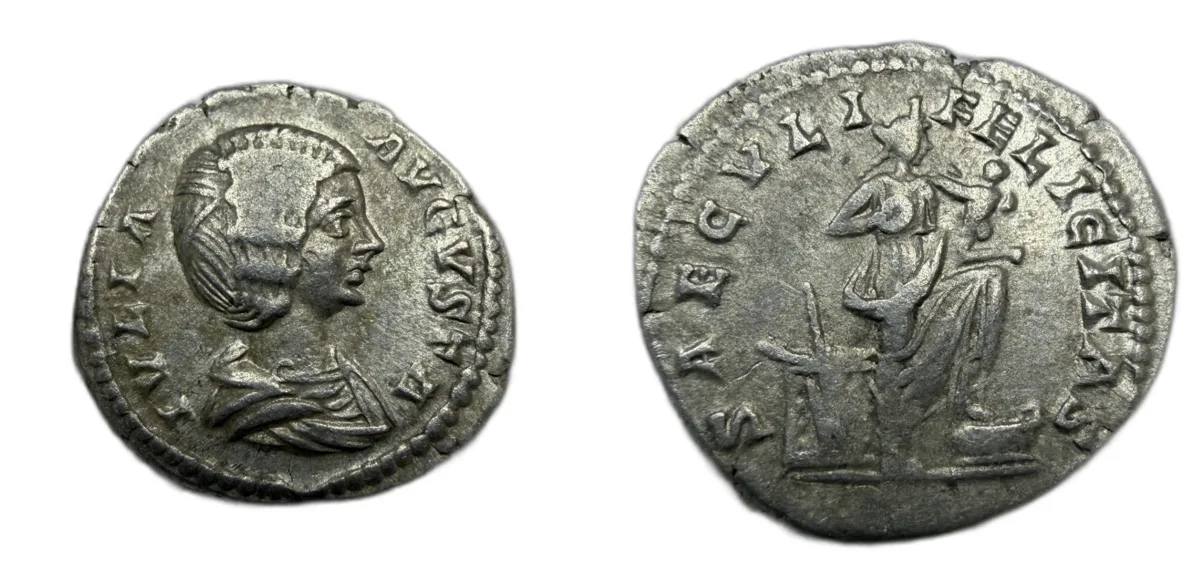 JULIA DOMNA (Augusta, 193-217). Denarius. Rome.