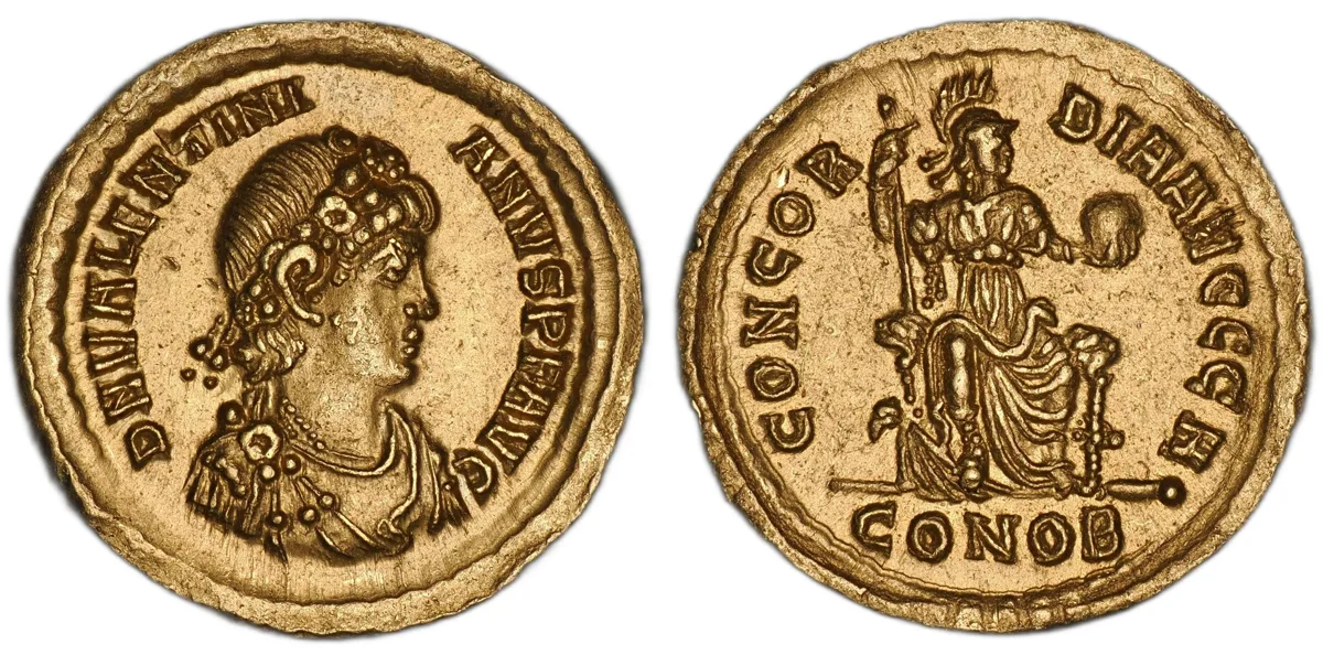 Valentinian II. AV Solidus.
