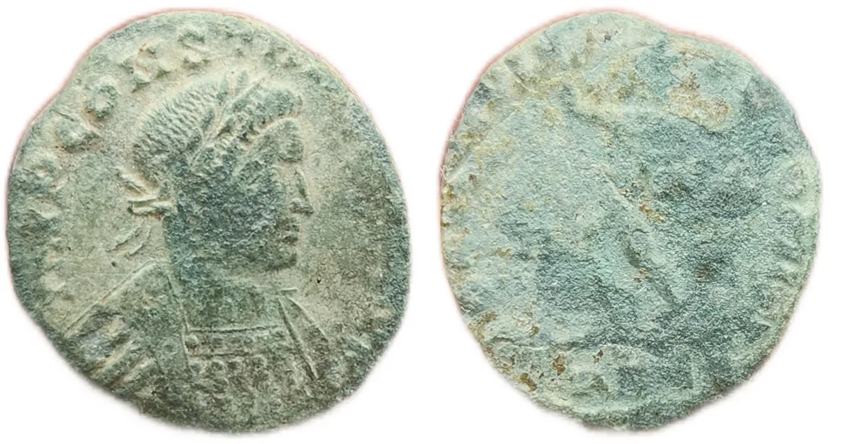 Constantine the Great, rare exposed cuirass!