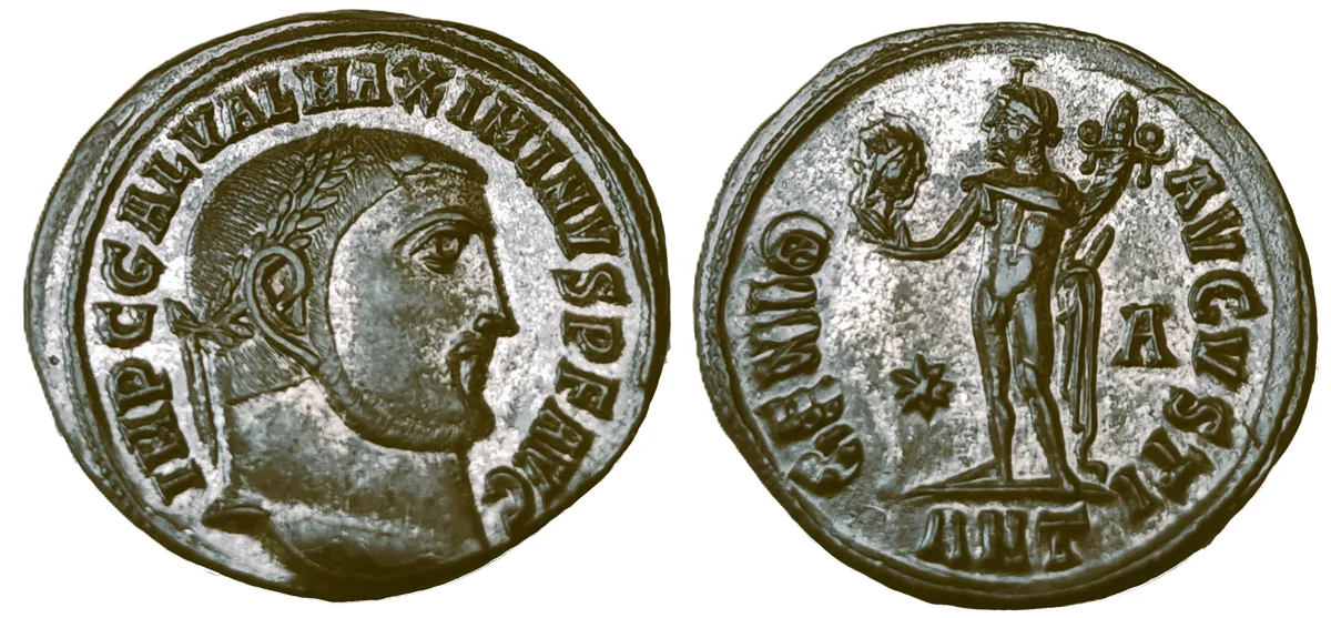 Maximinus II Æ Nummus. Antioch, AD 312.