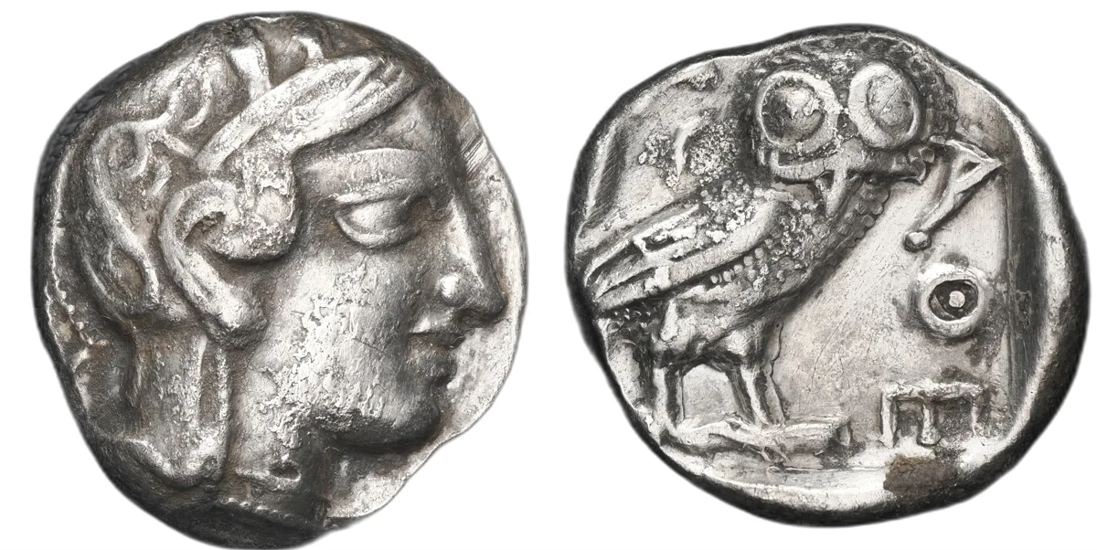 Attica, Athens, AR Tetradrachm, ca. 454-404 BC.