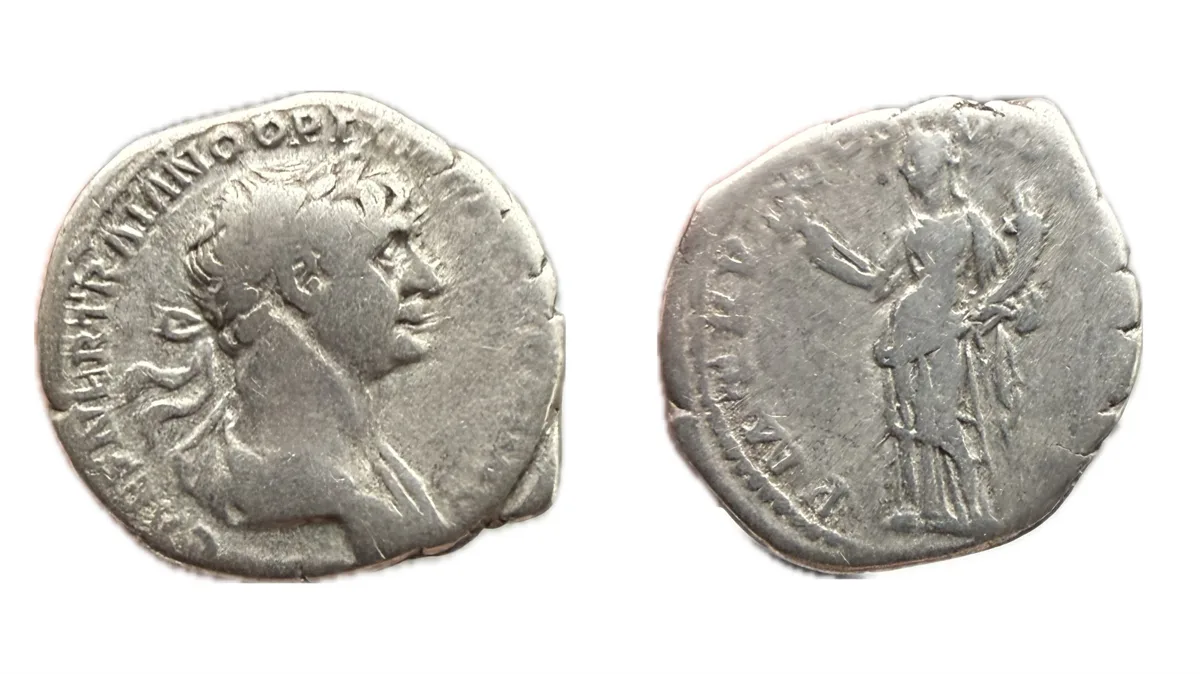 Trajan, AR Denarius, 116 AD