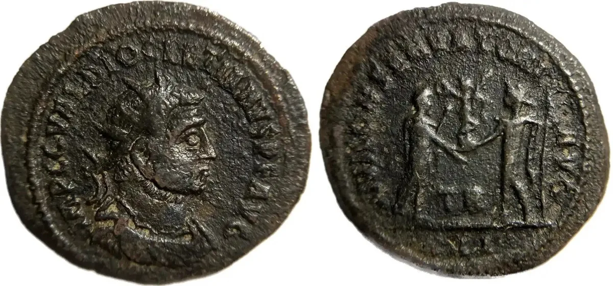 Diocletian Billon Antoninianus | 22mm, 3.5g | IOVI CONSERVATORI