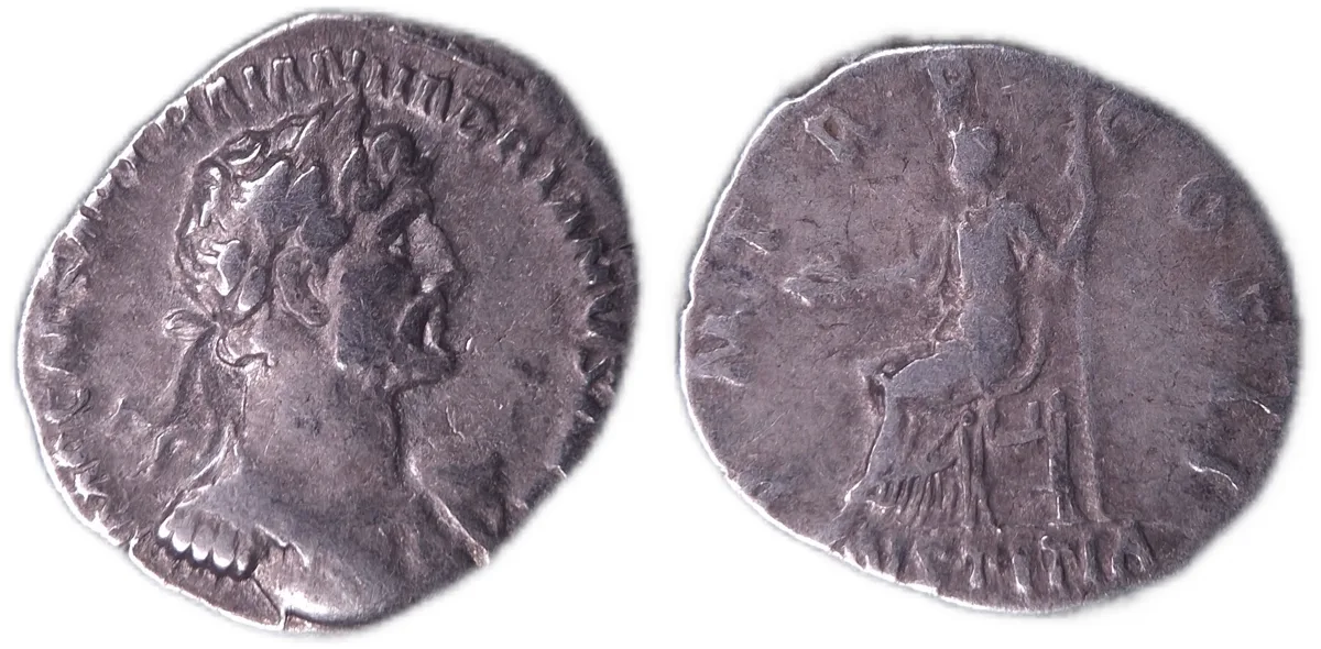 Hadrian Denarius, Justitia reverse
