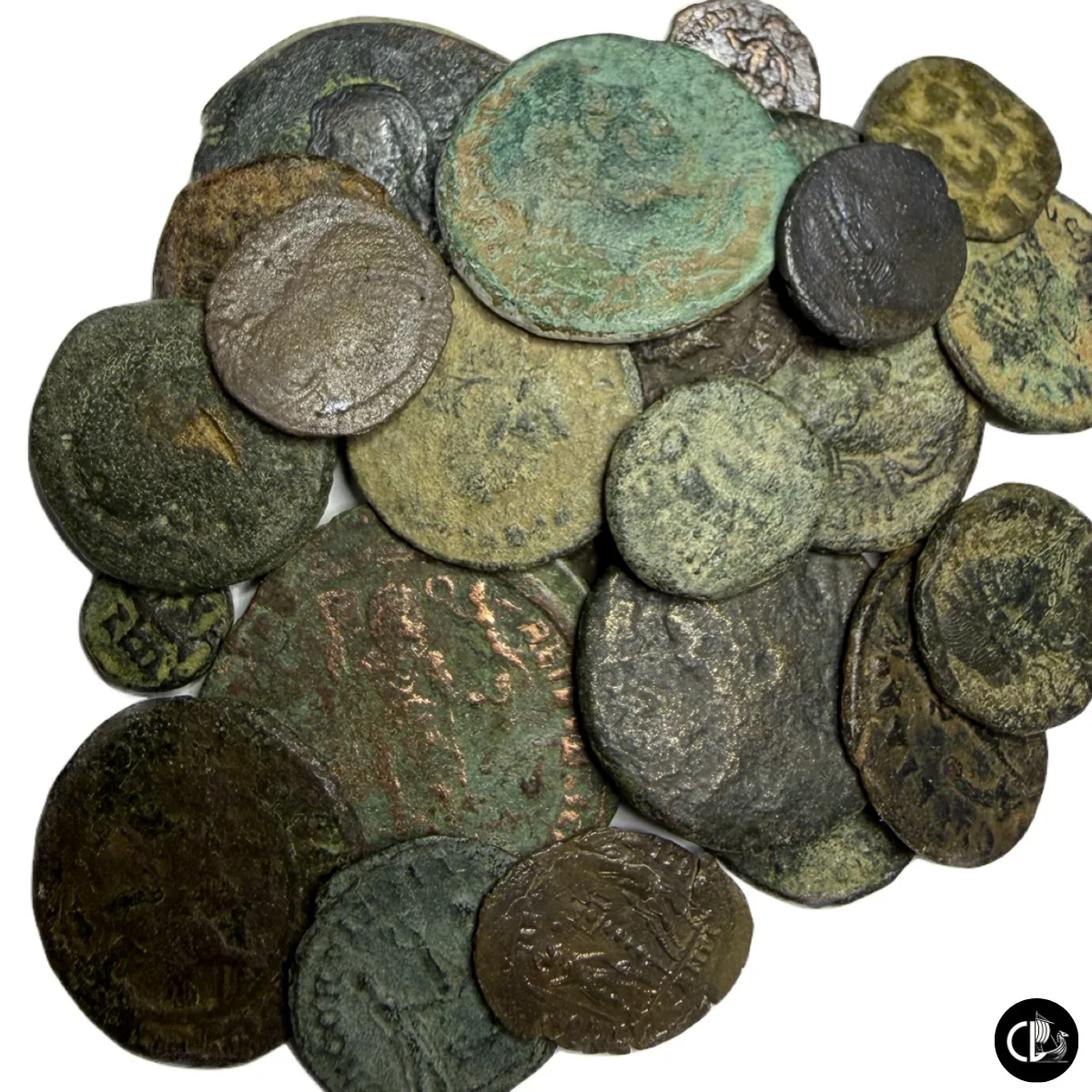 Lot Consisting of 25 Ancient Coins — Sold as is, with no returns.