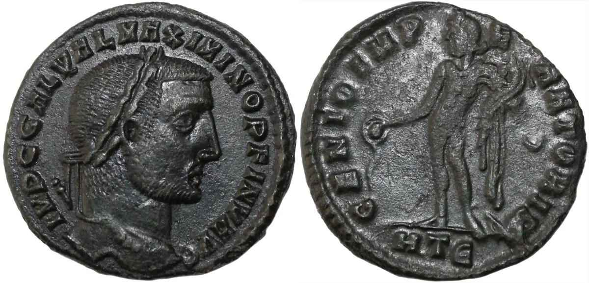 Nummus of Maximinus Daïa (AE2), Heraclea, c. 310-311