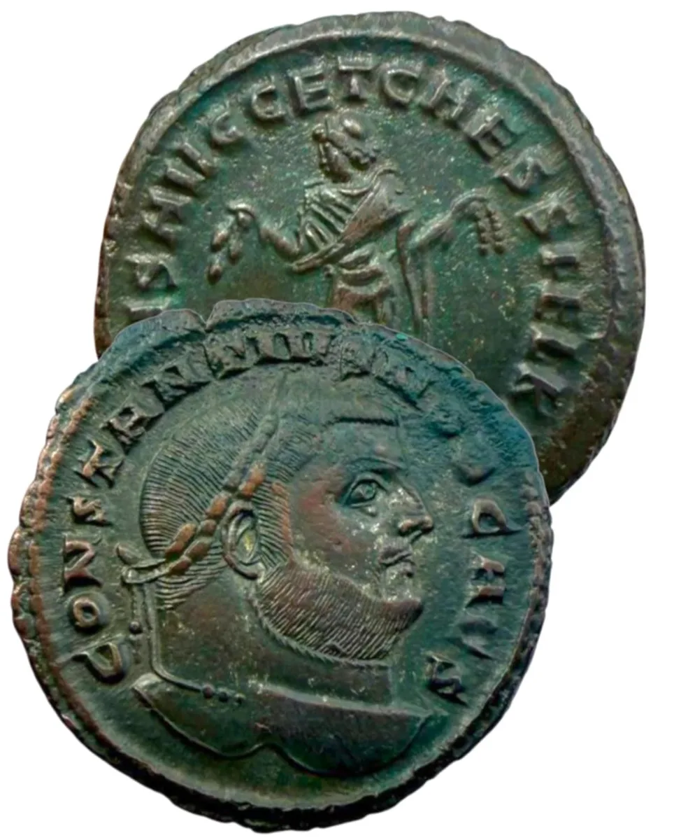 Constantius I. AE Follis. Carthage. 298-299 AD.