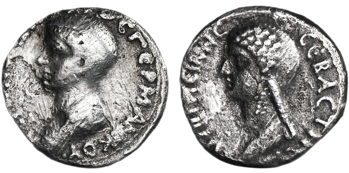Nero, as Caesar, Didrachm
