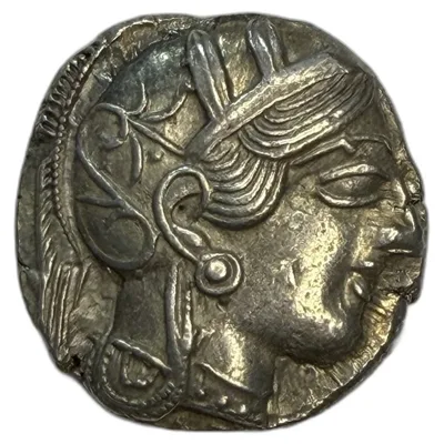 Athens Owl Tetradrachm, AU & toned (454-404 BC)