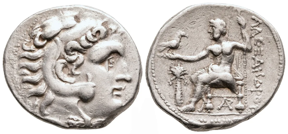 Alexander III AR Tetradrachm (17.15g) Macedon, Aradus Mint - Wide Flan