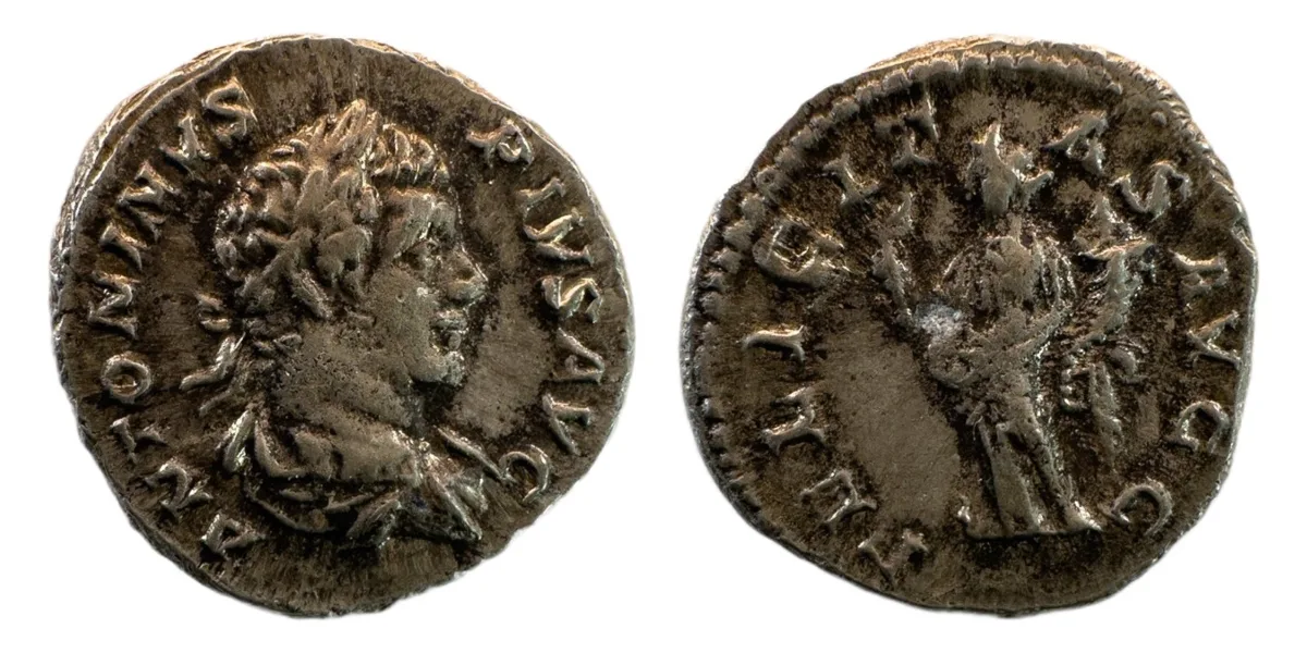 Caracalla — Denarius, FELICITAS AVGG, Rome