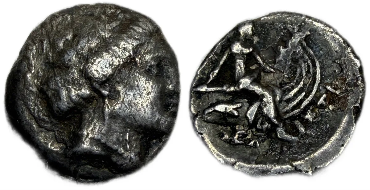EUBOIA. Histiaia. AR Tetrobol, ca. 3rd-2nd Centuries B.C.