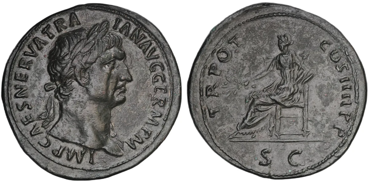 Trajan Sestertius, 98-117.
