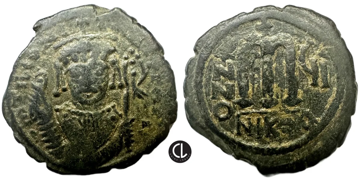 Tiberius II Constantine, AE 40 Νummi, Nicomedia Mint, RY 7 = AD 580/1