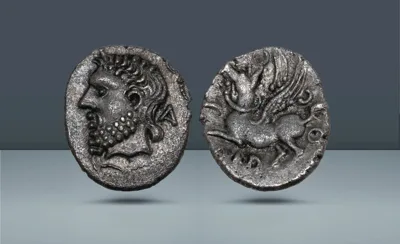 Celtic, Trinovantes & Catuvellauni. Andoco Pegasus type (Trinovantian Q). c. 10 BC - 10 AD