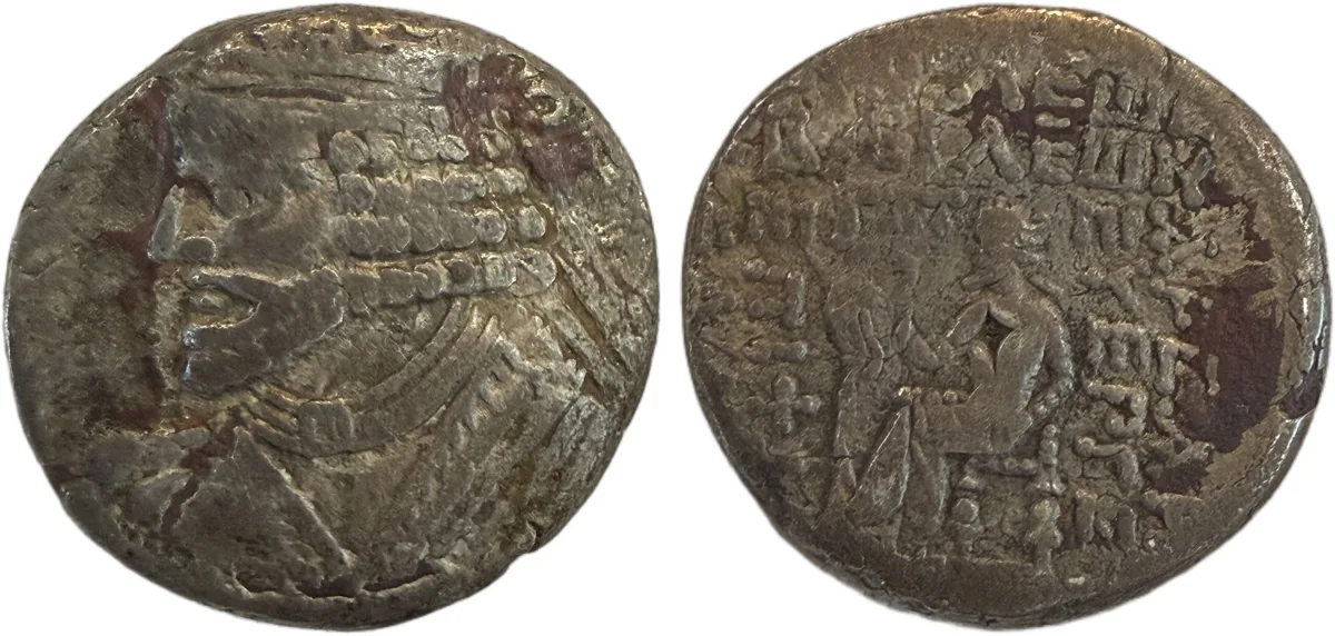 Vologases I. Circa AD 51-78. AR Tetradrachm Kingdom of Parthia