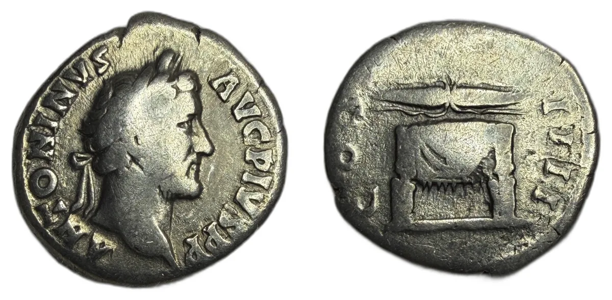 Antoninus Pius. Denarius. 145-161 AD. Rome. RIC 137 Rare Type