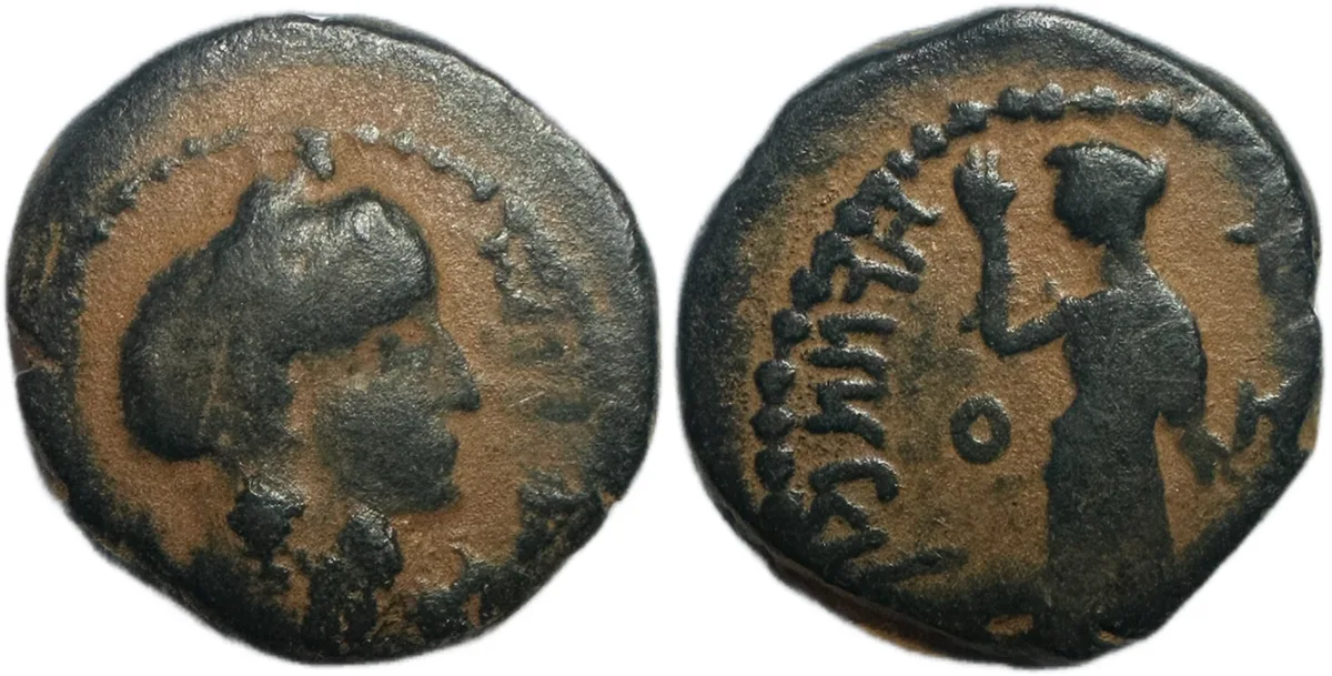 NABATAEA. Aretas IV. Struck 6-3 BC