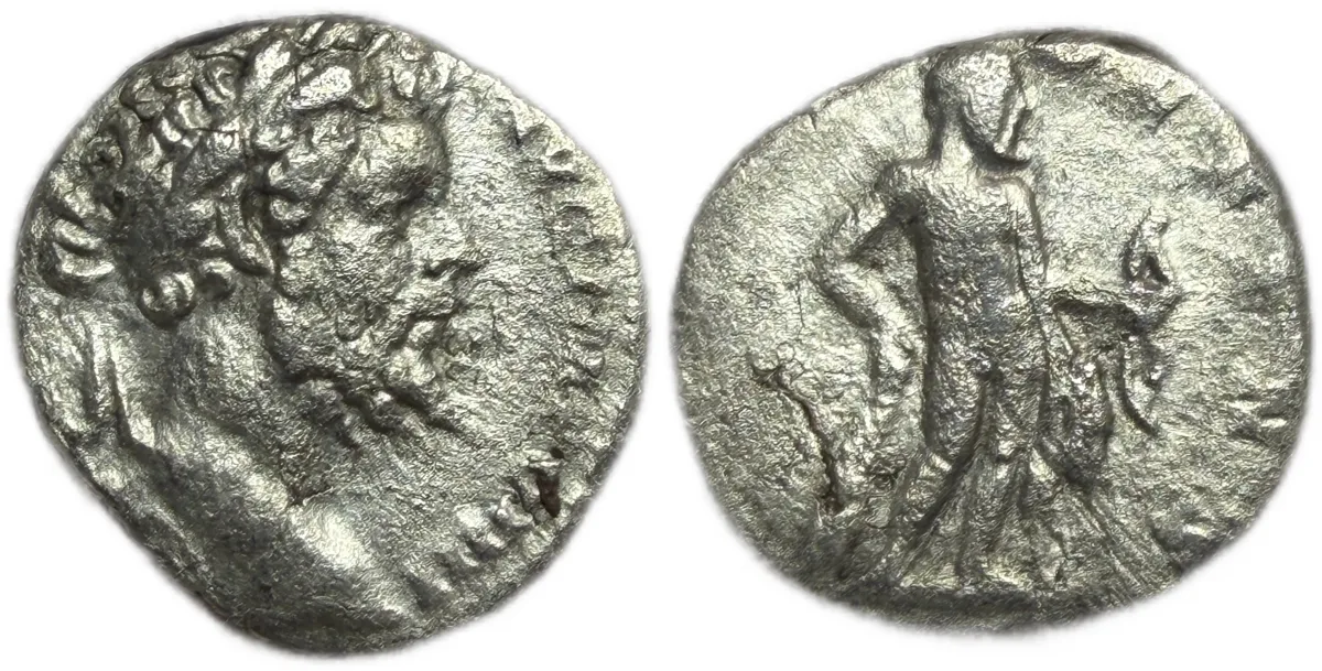 Septimius Severus. Denarius. 197 AD. Rome Hercules reverse