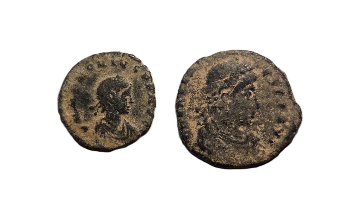 Lot of 2 Late Roman Bronze Coins