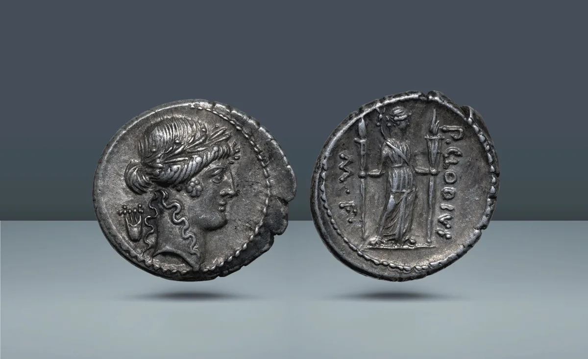 Roman Republic, Italy. P. Clodius M.f. Turrinus, Rome, c. 42 BC
