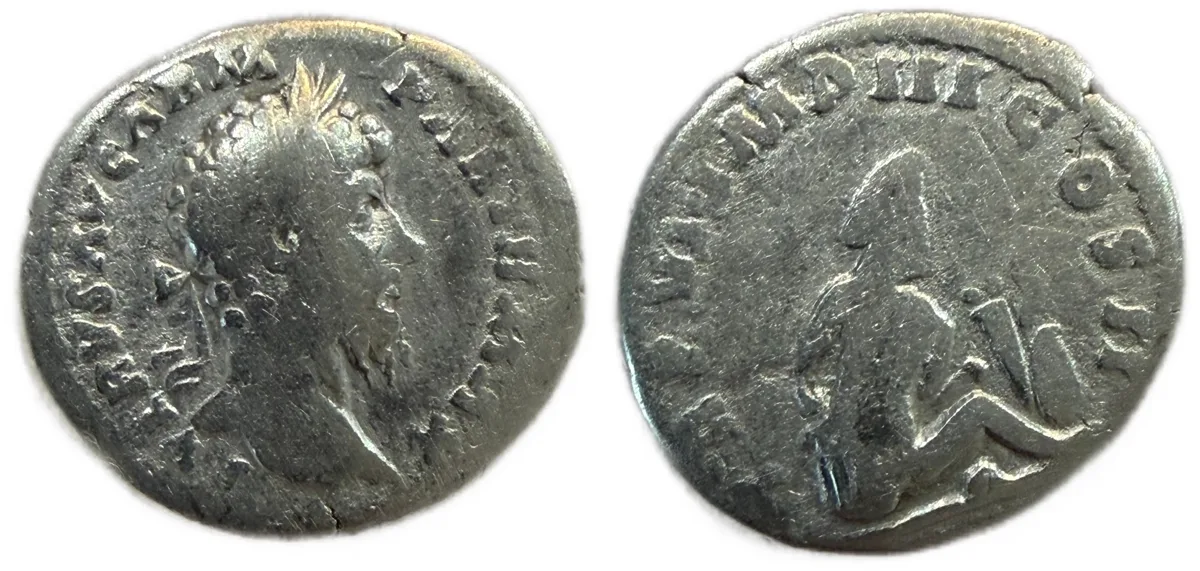 Parthia Capta Reverse / Lucius Verus, 161-169. Denarius