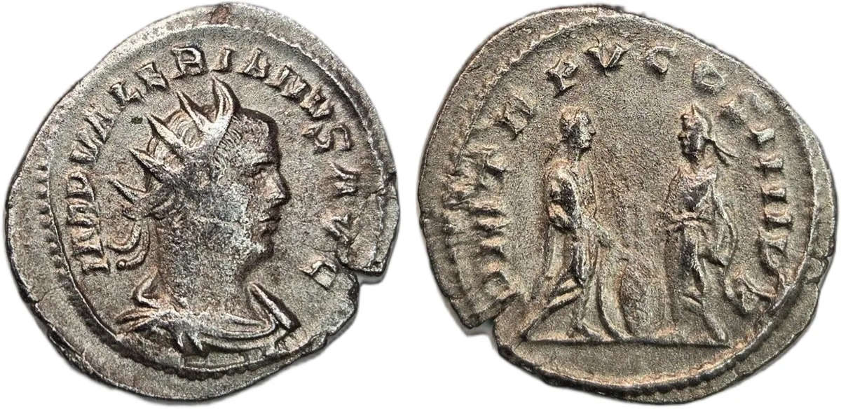 Valerian Antoninianus RIC V # 277 - Struck A.D. 257 P M TR P V COS IIII P P