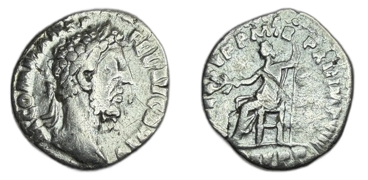 Commodus (177-192) AR denarius jupiter seated RIC 152