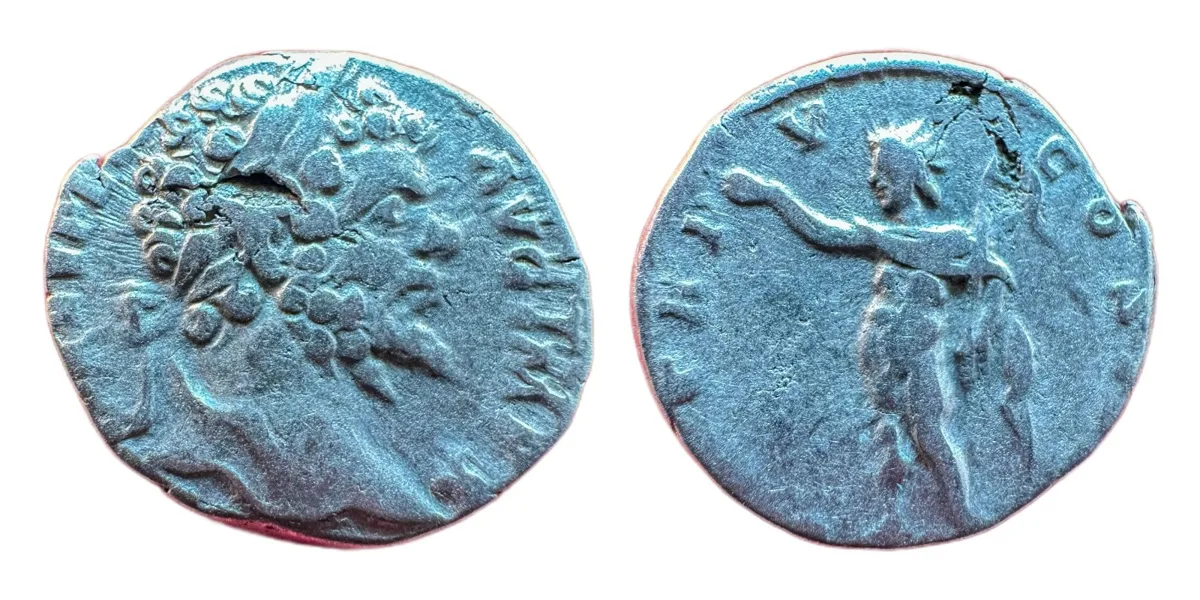 Septimius Severus — Denarius, Sol with Whip, Laodicea