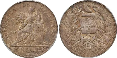 *Top Pop - Rare!* GUATEMALA. Silver 2 Reales, 1894. PCGS MS-62.