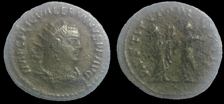 Valerian I 253-260 AD (Struck 255-256 AD) Bl 20.9mm 3.58gm Antoninianus Samosata mint, VF/F