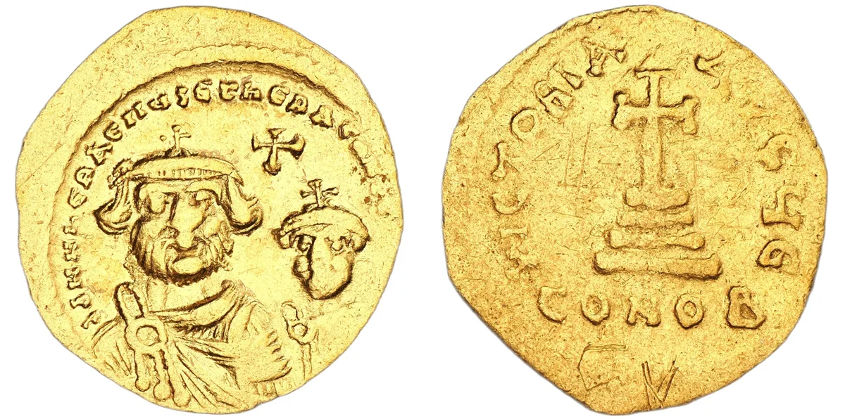 Heraclius with Heraclius Constantine, 610-641 (616-625). AV Solidus, Const.