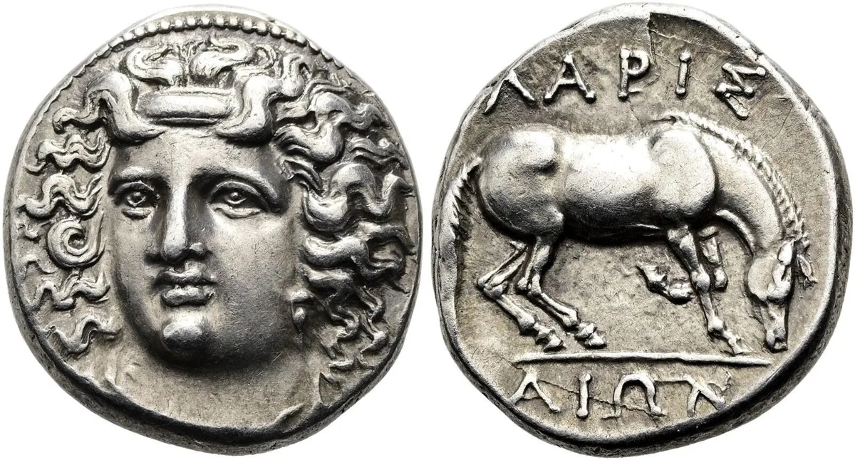THESSALY, Larissa. Silver drachm, ca. 356-342 BC